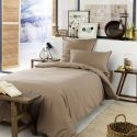 Taie d'oreiller 63x63cm en flanelle de coton coloris Ficelle - HEDDA