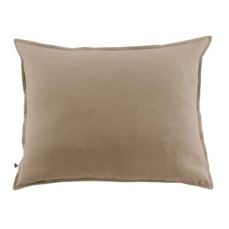 Taie d'oreiller 50x70cm en flanelle de coton unie coloris Ficelle - HEDDA