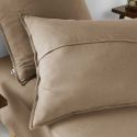 Taie d'oreiller 50x70cm en flanelle de coton unie coloris Ficelle - HEDDA