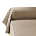 Taie de traversin 43x185cm en flanelle de coton coloris Ficelle - HEDDA