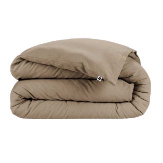 Housse de couette 200x200 cmen flanelle de coton coloris Ficelle - HEDDA