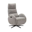 Fauteuil relax électrique tissu polyester gris - AMSTEN
