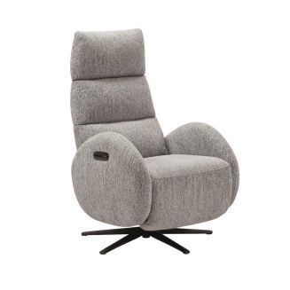 Fauteuil relax électrique tissu polyester gris - AMSTEN