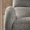 Fauteuil relax électrique tissu polyester gris - AMSTEN