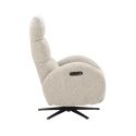 Fauteuil relax électrique tissu polyester beige - AMSTEN
