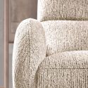 Fauteuil relax électrique tissu polyester beige - AMSTEN
