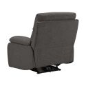Fauteuil relax électrique tissu polyester gris foncé - MIGUEL
