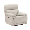 Fauteuil relax électrique tissu polyester gris clair - MIGUEL