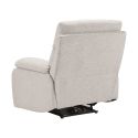 Fauteuil relax électrique tissu polyester gris clair - MIGUEL