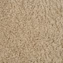 Fauteuil lounge vintage en tissu bouclette beige foncé- YOLAN