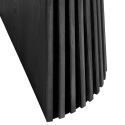 Table Extensible Ronde Pied Central Relief MDF Placage Chêne noir - DUBLIN
