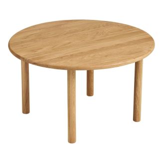 Table basse ronde Ø70cm plateau et pieds en chêne naturel - JOSETTE