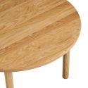 Table basse ronde Ø70cm plateau et pieds en chêne naturel - JOSETTE