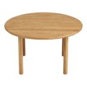 Table basse ronde Ø70cm plateau et pieds en chêne naturel - JOSETTE