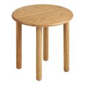 Table d'appoint ronde Ø40cm plateau et pieds en chêne naturel - JOSETTE