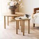 Table d'appoint ronde Ø40cm plateau et pieds en chêne naturel - JOSETTE