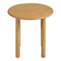 Table d'appoint ronde Ø40cm plateau et pieds en chêne naturel - JOSETTE