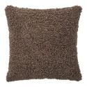 Coussin Déco Carré Bouclettes Marron - BUKLET