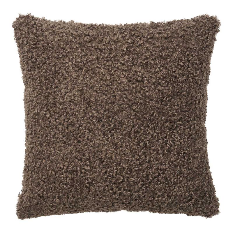 Coussin Déco Carré Bouclettes Marron - BUKLET