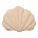 Coussin Déco Forme coquillage tissu Bouclettes Beige - ONDINE
