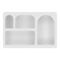 Etagère murale atypique 4 niches en MDF laqué blanc - SHIREL