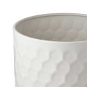 Cache-pot rond en Métal blanc martelé - MARCIA