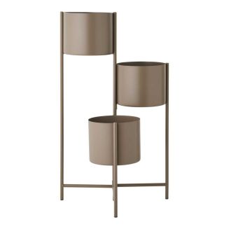 Trépied Cache-pot en Métal Taupe - MADEN