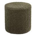 Pouf Rond Ø34cm en Tissu Bouclé Coloris vert - BUBBEL