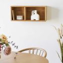 Etagère murale 2 niches en chêne massif - KALLYS