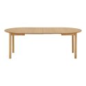 Table repas extensible Ø120cm en MDF et chêne naturel - YANICK
