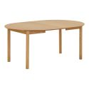 Table repas extensible Ø120cm en MDF et chêne naturel - YANICK
