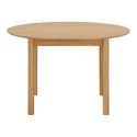 Table repas extensible Ø120cm en MDF et chêne naturel - YANICK