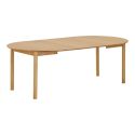 Table repas extensible Ø120cm en MDF et chêne naturel - YANICK