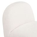 Fauteuil tissu velours texturé blanc pivotant - JOANY