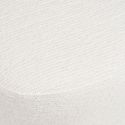 Pouf tissu velours texturé blanc - JOANY