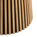 Table repas ronde Ø140cm Pied Central Relief MDF Placage Chêne clair - DUBLIN