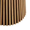 Table repas ronde Ø120cm Pied Central Relief MDF Placage Chêne clair - DUBLIN