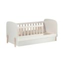 BODHI WHITE - Lit Junior 70x140cm avec Tiroir de Lit