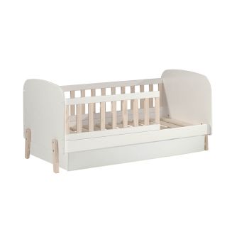 BODHI WHITE - Lit Junior 70x140cm avec Tiroir de Lit