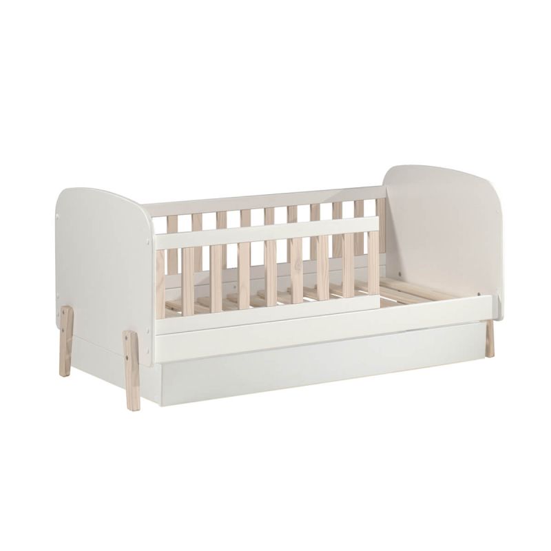 BODHI WHITE - Lit Junior 70x140cm avec Tiroir de Lit BODHI WHITE - Lit Junior 70x140cm avec Tiroir de Lit