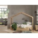 ARKAN - Lit Maison 90x200cm Pin Massif Naturel avec Tiroir