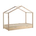 ARKAN - Lit Maison 90x200cm Pin Massif Naturel avec Tiroir