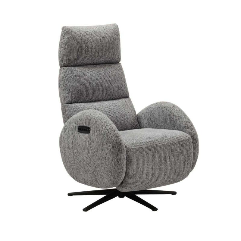 Fauteuil relax électrique tissu polyester gris - AMSTEN