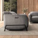 Canapé relax électrique 3 places tissu polyester gris - AMSTEN