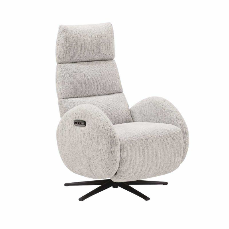Fauteuil relax électrique tissu polyester beige - AMSTEN