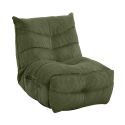 Fauteuil relax pivotant avec fonction rocking-chair velours côtelé vert - JUMBO