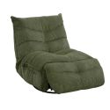 Fauteuil relax pivotant avec fonction rocking-chair velours côtelé vert - JUMBO
