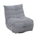 Fauteuil relax pivotant avec fonction rocking-chair velours côtelé gris clair - JUMBO