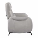 Canapé 2 places fixe tissu micro peau ultra doux gris clair - SMALK