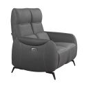 Canapé 2 places relax électrique tissu micro peau ultra doux gris foncé - SMALK Canapé 2 places relax électrique tissu micro peau ultra doux gris foncé - SMALK